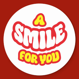 Encouraging A Smile For You Classic Round Sticker
