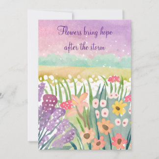 Encouraging Ai Colourful Flowers Bring Hope Card
