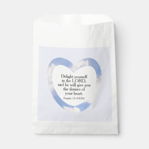 Encouraging and Uplifting Light Blue Bible Verse Favour Bag