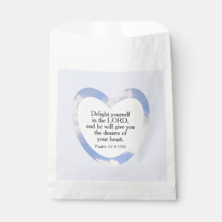 Encouraging and Uplifting Light Blue Bible Verse Favour Bag