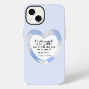 Encouraging and Uplifting Light Blue Bible Verse iPhone 13 Case