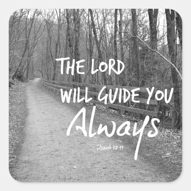 Encouraging Bible Verse Square Sticker (Front)