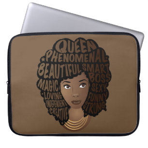 Encouraging Black Women, Brown Laptop Sleeve