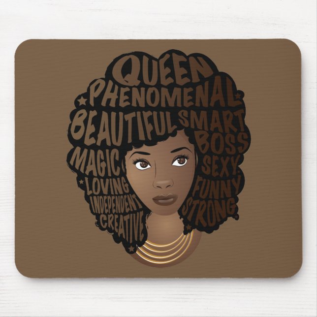 Encouraging Black Women, Brown Mouse Pad (Front)