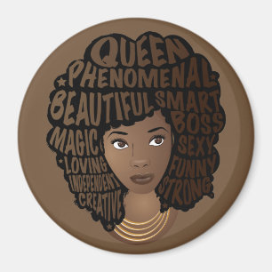 Encouraging Black Women, Natural Hair, Brown Magnet