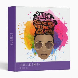 Encouraging Black Women, Natural Hair, Watercolor Binder