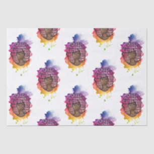 Encouraging Black Women, Natural Hair, Watercolor Tissue Paper