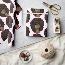 Encouraging Black Women, Natural Hair Wrapping Paper