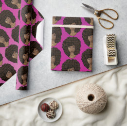 Encouraging Black Women, Pink Magenta Wrapping Paper