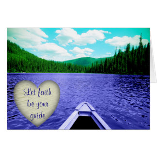 Encouraging Card "Let Faith be Your Guide" Canoe