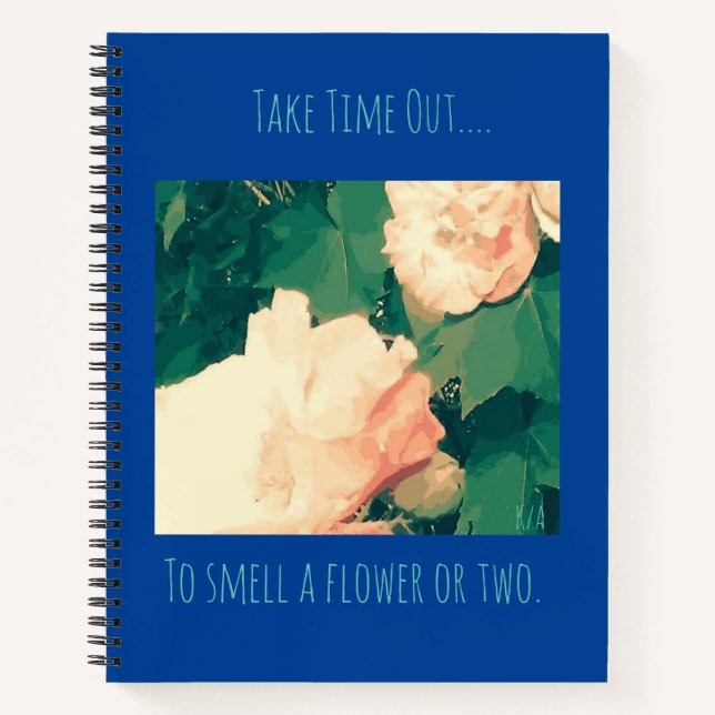 Encouraging floral theme notebook (Front)