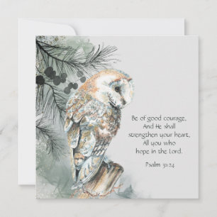Encouraging Inspirational Bible Scriptures Owl