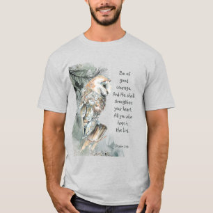 Encouraging Inspirational Bible Scriptures Owl   T-Shirt