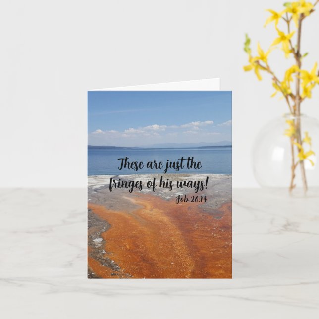 Encouraging - Job 26:14 Folded Greeting Card (Yellow Flower)