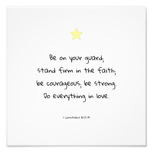 Encouraging Motivational Faith Bible Quote Poster