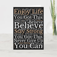 Encouraging Phrases WordArt Pattern White Black