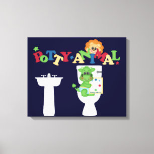 Encouraging Potty Training Wrapped Canvas