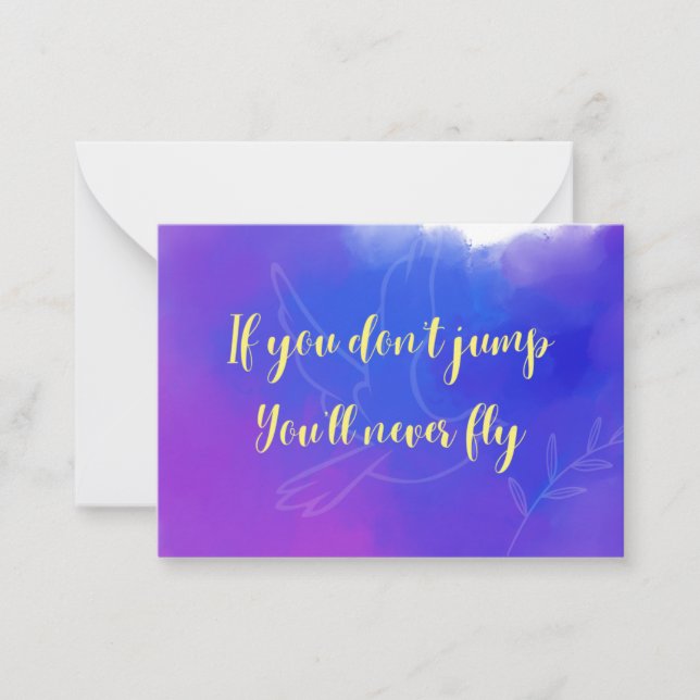 Encouraging quote note card (Front)