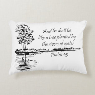 Encouraging Scripture Psalm 1:3 Accent Pillow