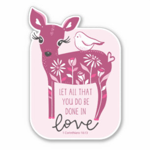 Encouraging Sticker (Rose du cerf)