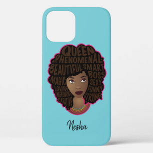Encouraging Women   Natural Beauty   Turquoise iPhone 12 Case