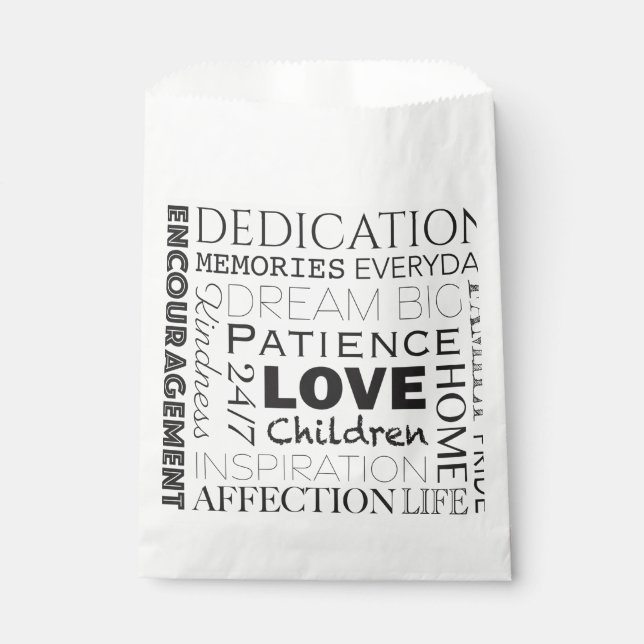 Encouraging Word Collage Favour Bag (Front)
