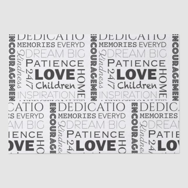 Encouraging Word Collage  Tissue Paper (Front)