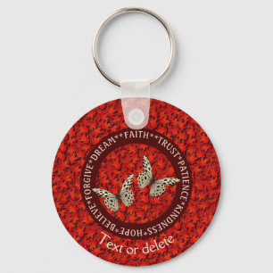 Encouraging Words Fall Leaves Inspirational      Keychain