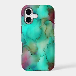 Encre alcoolique marbre vert cyan