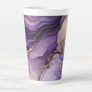Encre d'alcool violet unique Grande Mug en latte c