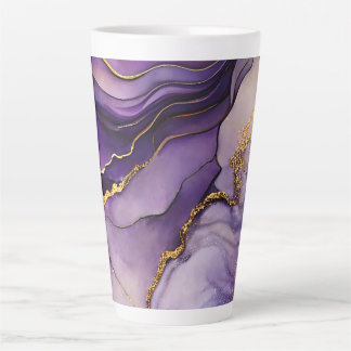 Encre d'alcool violet unique Grande Mug en latte c
