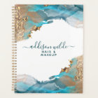 Encre D'Aquarelle Liquide D'Art Moderne Bleu Et Or