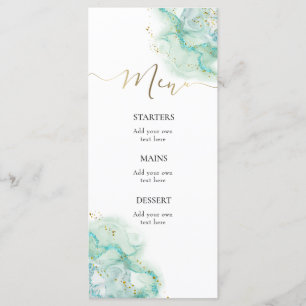 encre éclaboussée aquarelle Menu