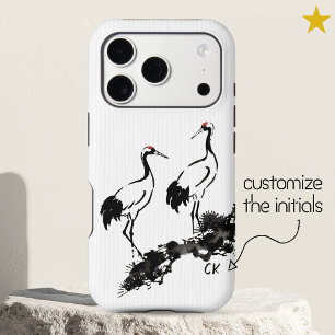 Encre Japonaise Noire Calligraphie Grue Nom Person