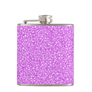 Encrusted Pink Diamonds Look Glitter Patter Hip Flask