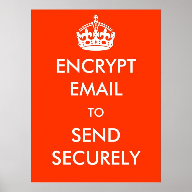 Encrypt Email to Send Securely Poster (Front)