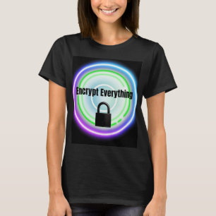 Encrypt Everything – Neon Cybersecurity Illustrati T-Shirt