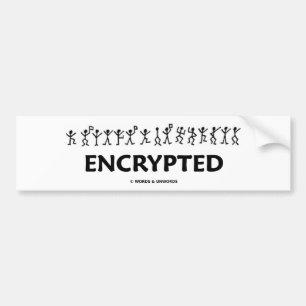 Encrypted (Adventure Of The Dancing Men Cipher) Bumper Sticker