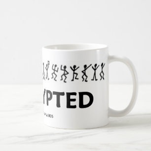 Encrypted (Dancing Men Stick Figures Cipher) Coffee Mug