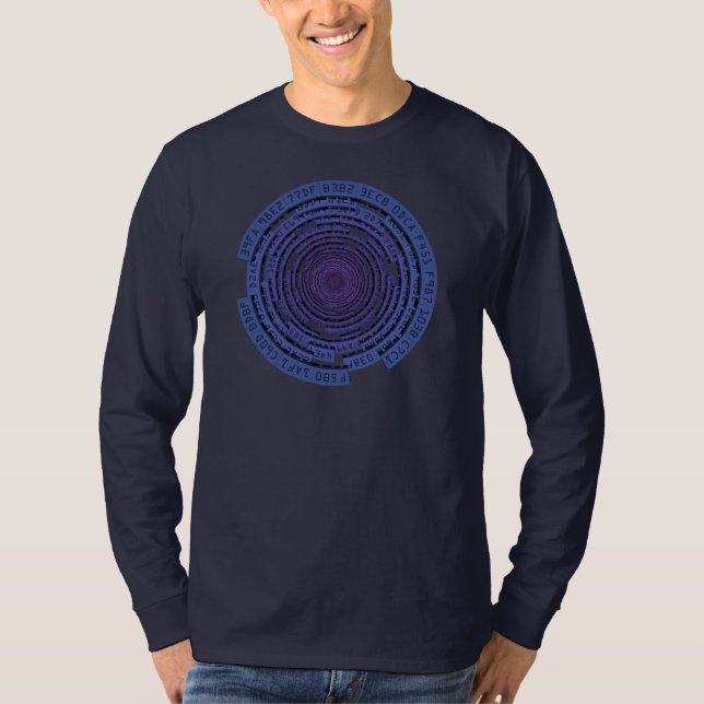 Encrypted Tunnel - BLUE T-Shirt (Front)