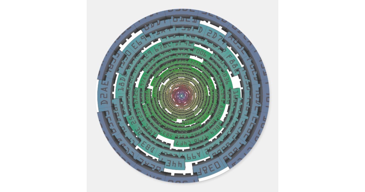 Encryption Circle - LOCKED Classic Round Sticker | Zazzle