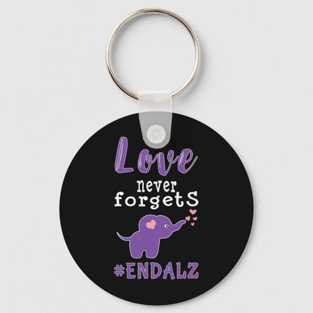 End Alzheimer Heimer Heimers Awareness  Keychain (Front)