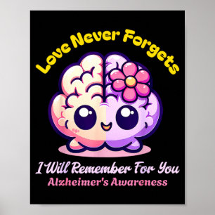 End Alzheimers Love Forgets Remember For Poster