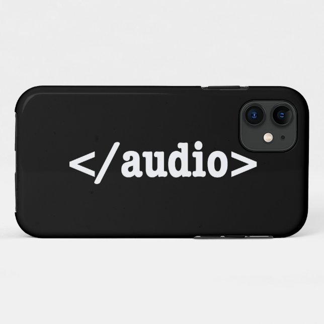 End Audio HTML5 Code Case-Mate iPhone Case (Back (Horizontal))