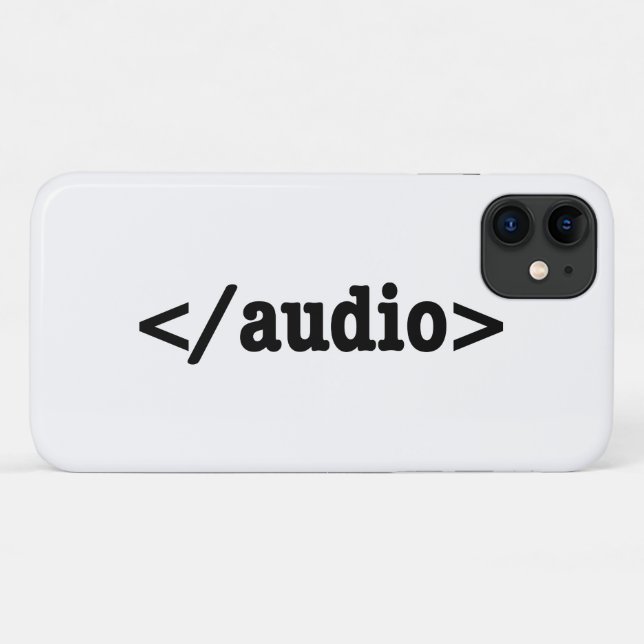 End Audio HTML5 Code Case-Mate iPhone Case (Back (Horizontal))