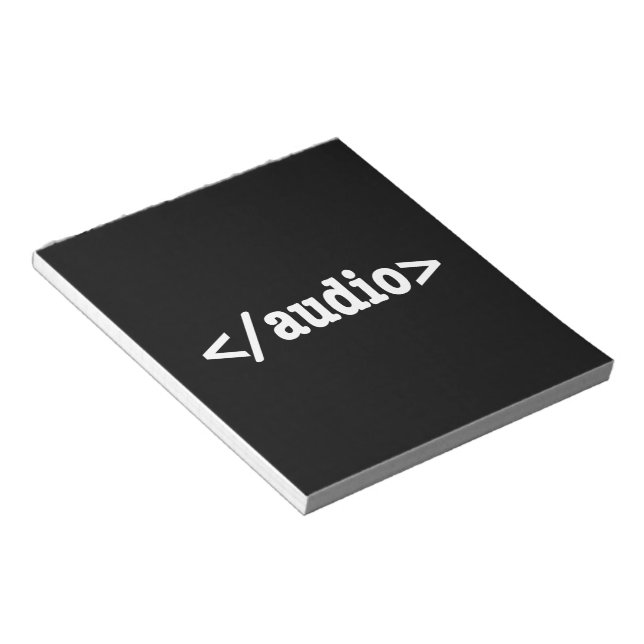 End Audio HTML5 Code Notepad (Angled)
