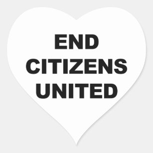 End Citizens United Heart Sticker