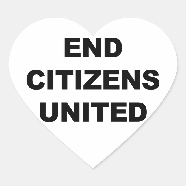 End Citizens United Heart Sticker (Front)