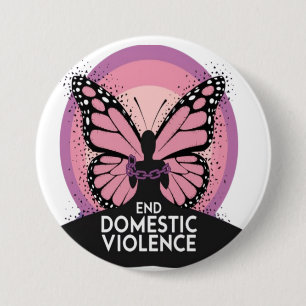 End Domestic Violence 3 Inch Round Button
