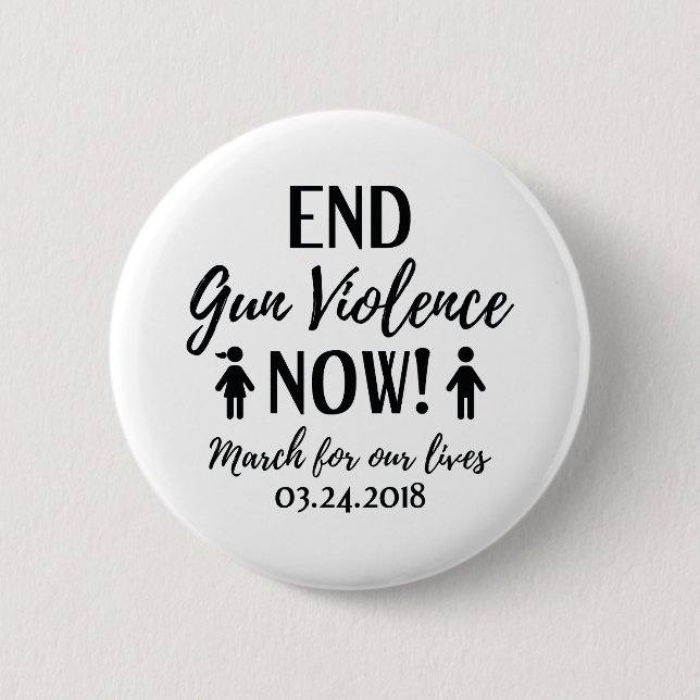 End Gun Violence Now 2 Inch Round Button (Front)